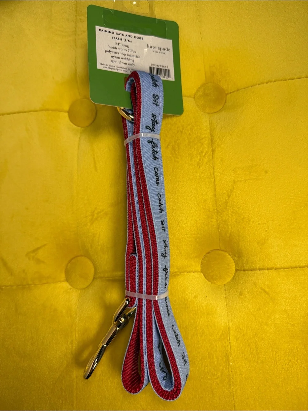 Kate Spade New York Raining Cats & Dogs Dog Leash 60